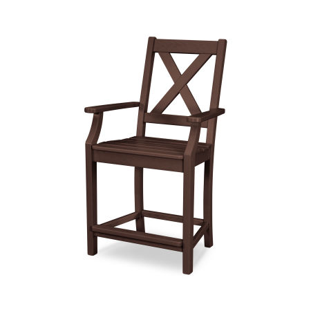 Braxton Counter Arm Chair in Mahogany