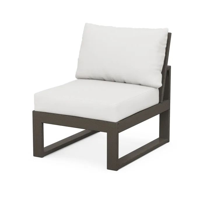 POLYWOOD Modular Armless Chair in Vintage Finish