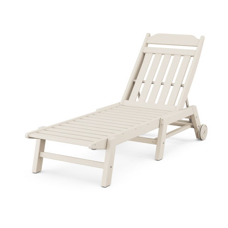 Country Living Chaise with Wheels in Sand