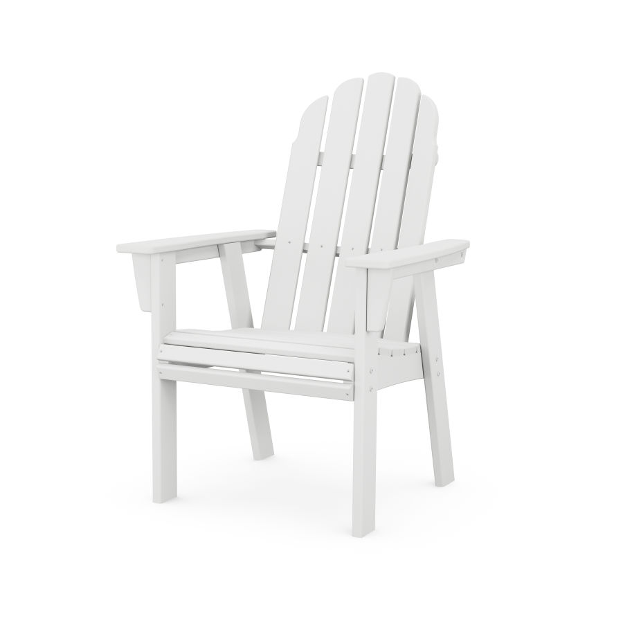 POLYWOOD Vineyard Adirondack Dining Chair in White