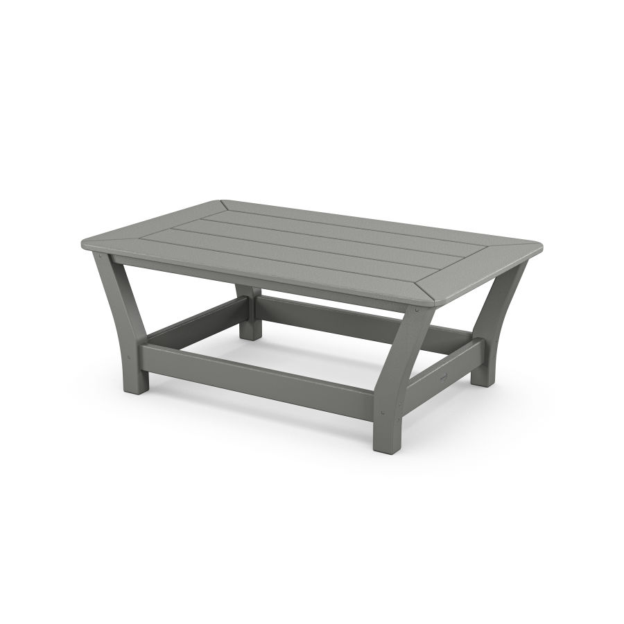 POLYWOOD Harbour Slat Coffee Table in Slate Grey