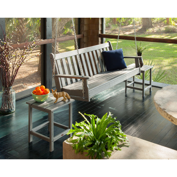 polywood black porch swing