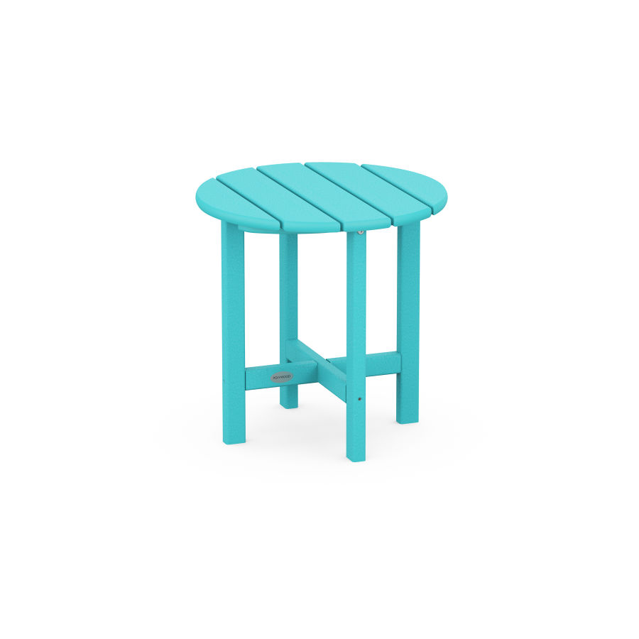 POLYWOOD Round 18" Side Table in Aruba