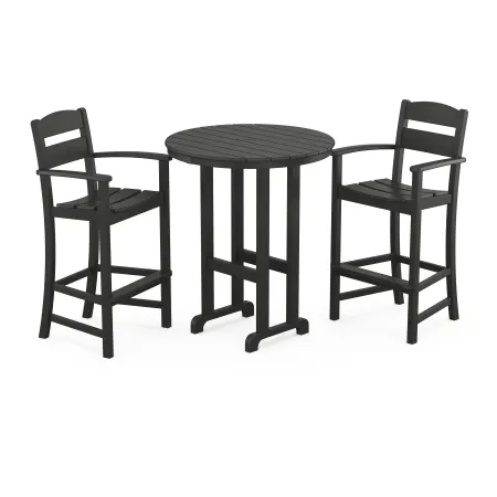 POLYWOOD Classics 3-Piece Round Bar Set in Black