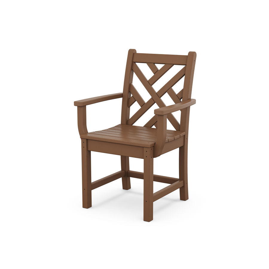POLYWOOD Chippendale Dining Arm Chair in Teak