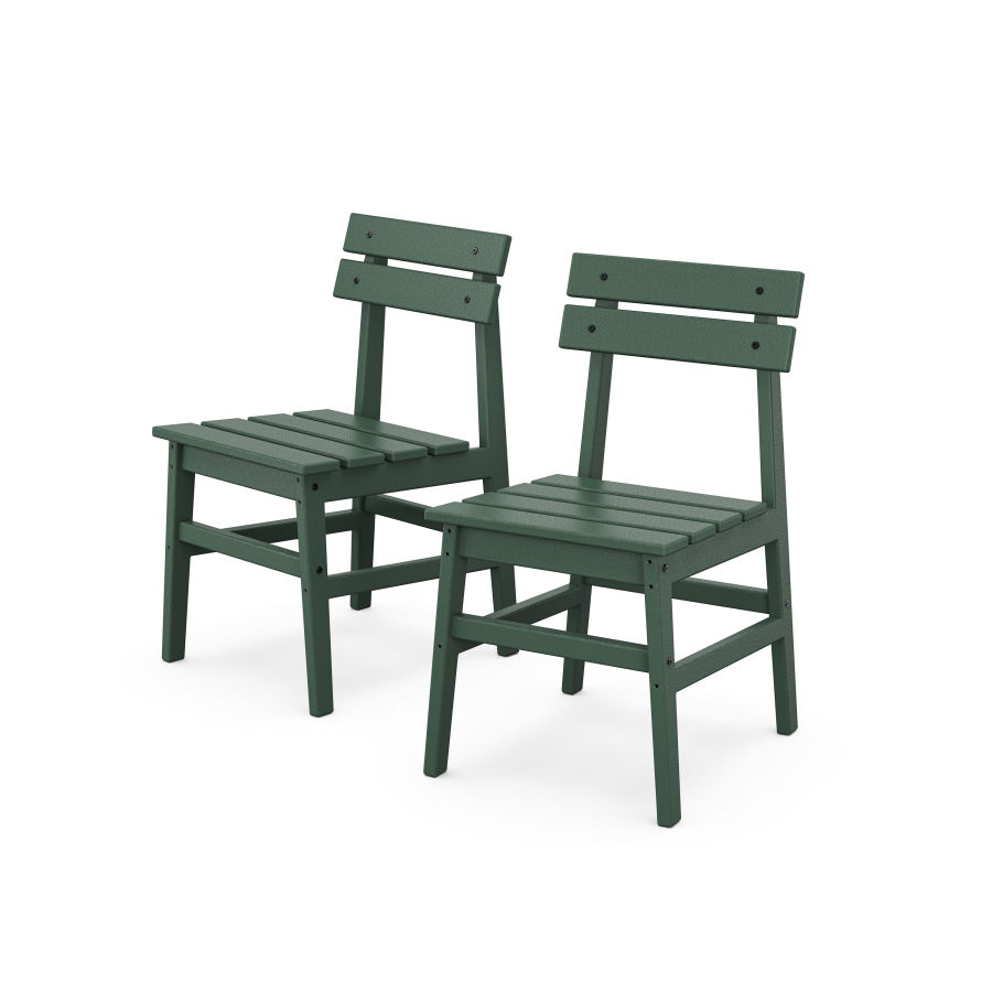 POLYWOOD Modern Studio Plaza Chair 2-Pack in Green