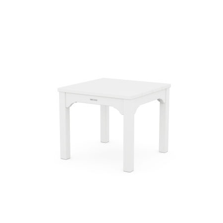 POLYWOOD Chinoiserie End Table in White