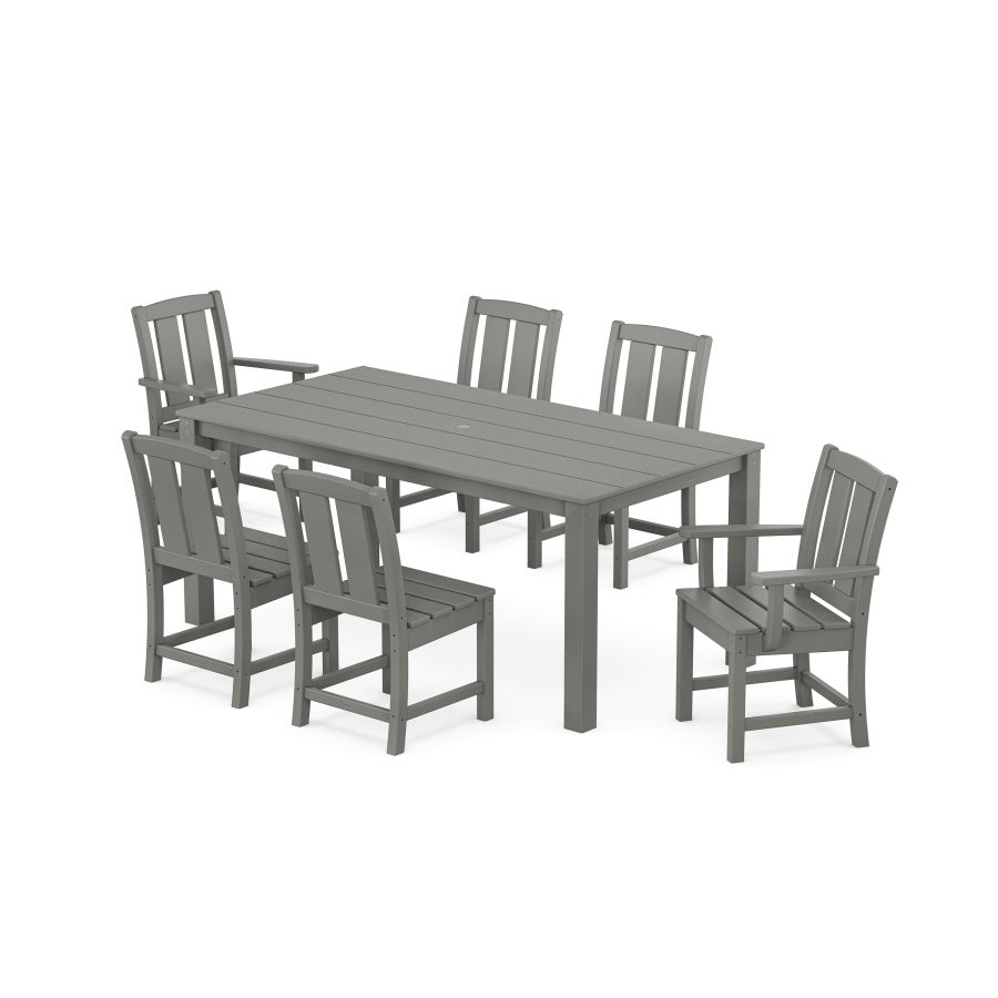 POLYWOOD Mission 7-Piece Parsons Dining Set in Slate Grey