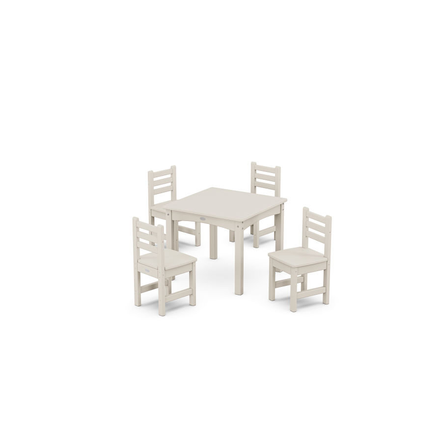 POLYWOOD Lakeside Toddler 5-Piece Dining Set in Sand