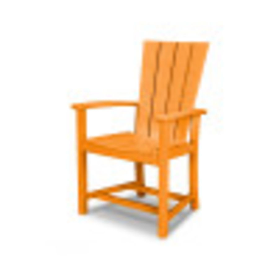 POLYWOOD Quattro Adirondack Dining Chair in Tangerine