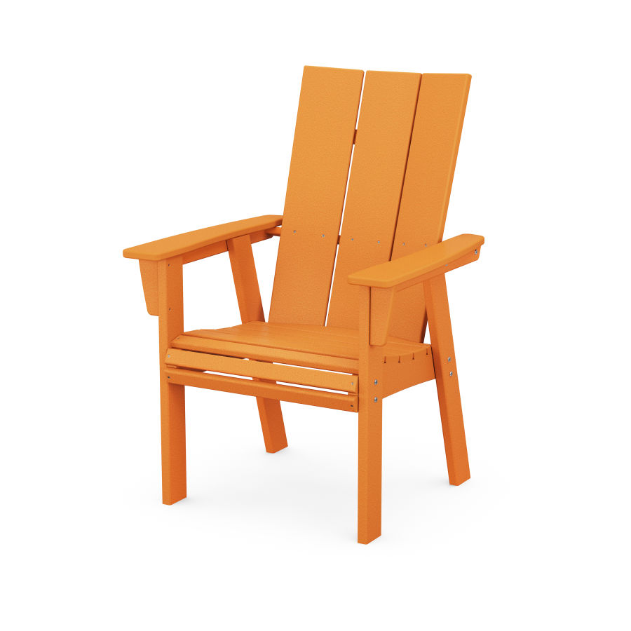 POLYWOOD Modern Curveback Upright Adirondack Chair in Tangerine