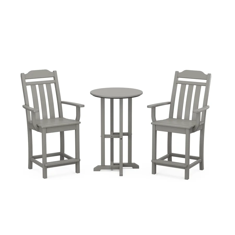 POLYWOOD Cottage 3-Piece Farmhouse Bistro Counter Set