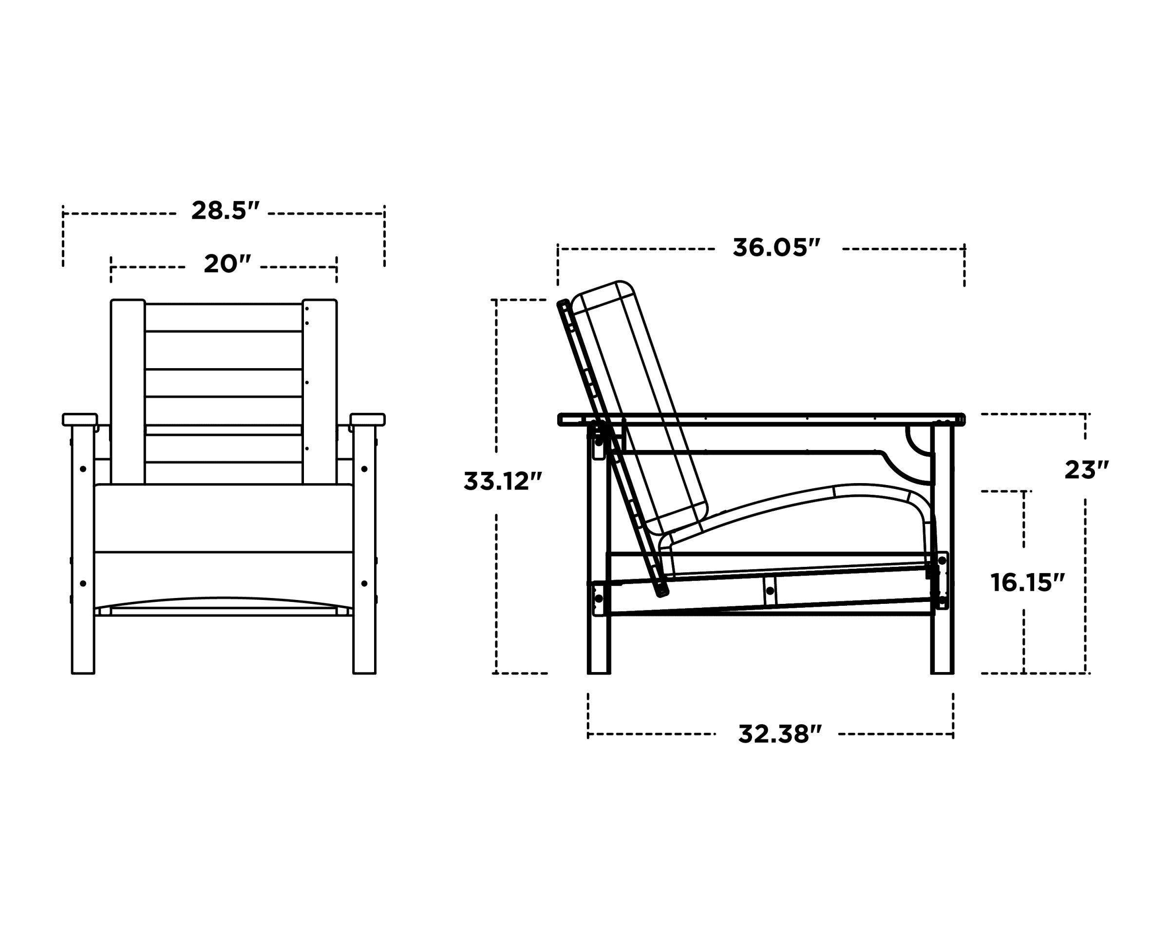 Dimensions for Club Chair
