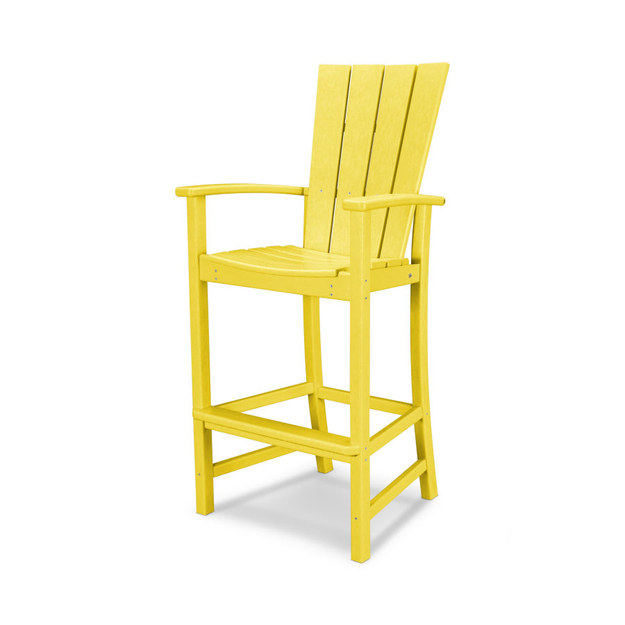 POLYWOOD Quattro Adirondack Bar Chair in Lemon