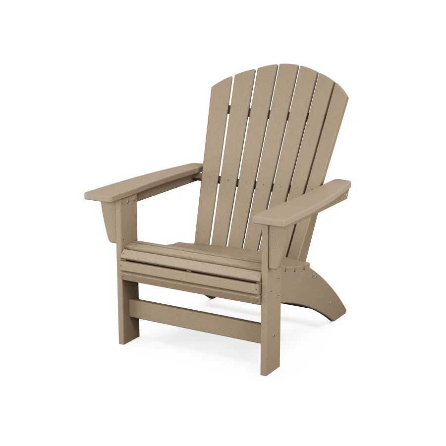 POLYWOOD Nautical Grand Adirondack Chair in Vintage Sahara