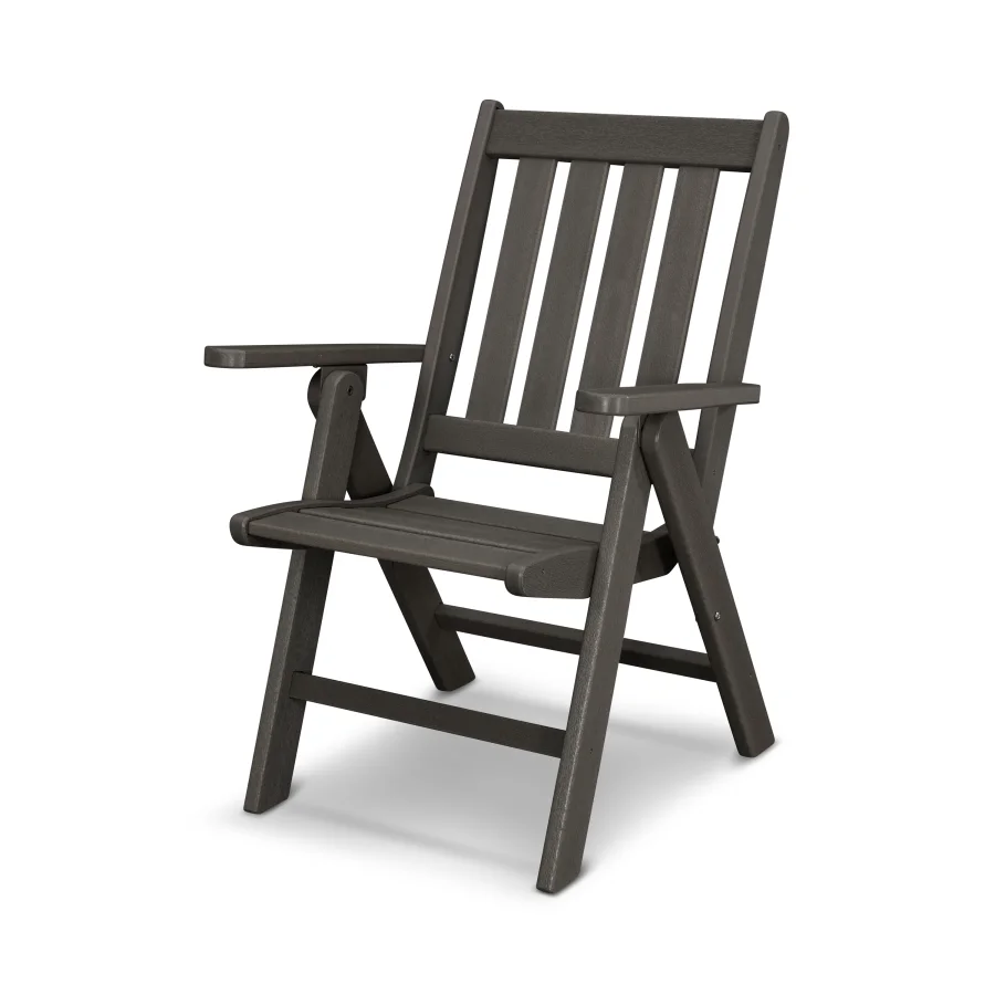 POLYWOOD Vineyard Folding Dining Chair in Vintage Finish