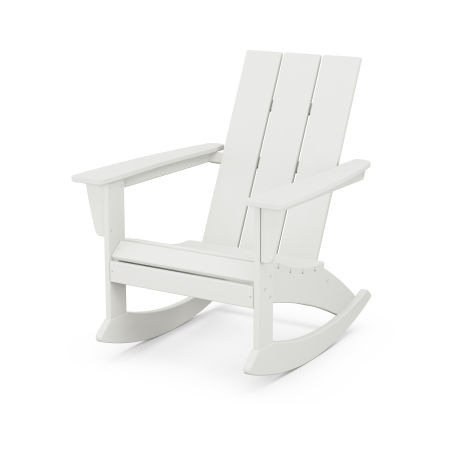 POLYWOOD Modern Adirondack Rocking Chair in Vintage White