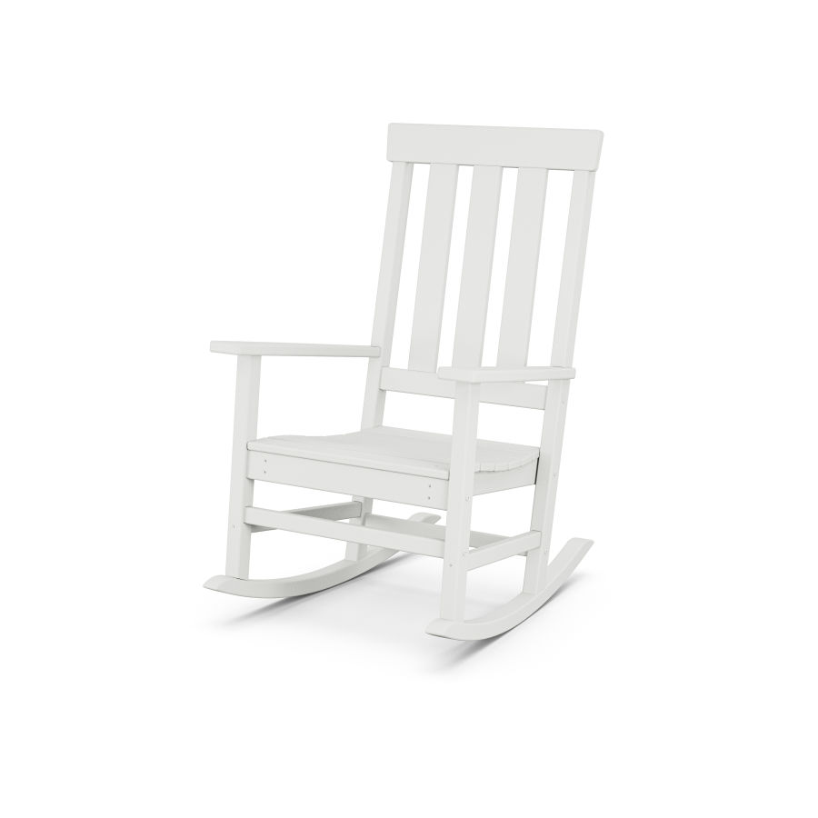 POLYWOOD Portside Porch Rocking Chair in White