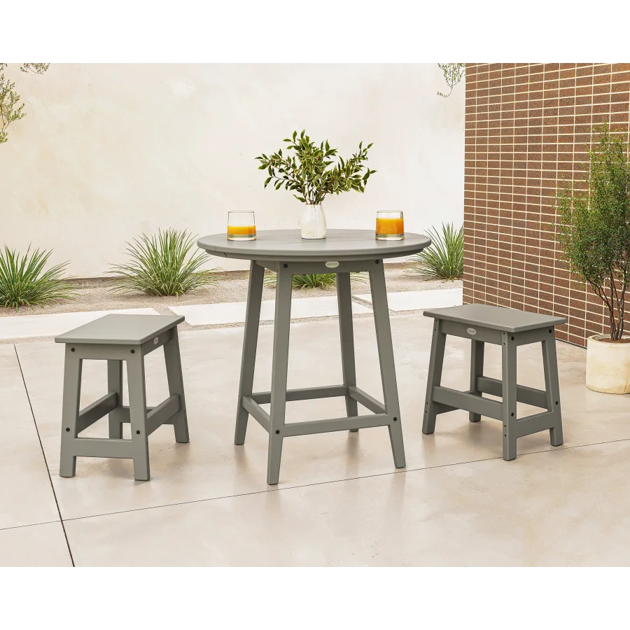 Modern Studio Stool 3-Piece Round Bistro Set