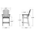 Thumbnail for Nautical Curveback Adirondack Bar Chair