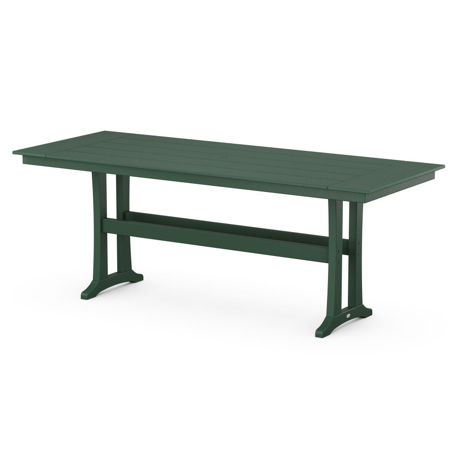 POLYWOOD Farmhouse Trestle 38” x 96” Counter Table in Green
