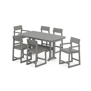 POLYWOOD EDGE 7-Piece Counter Set with Trestle Legs