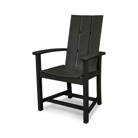 Modern Upright Adirondack Chair in Black