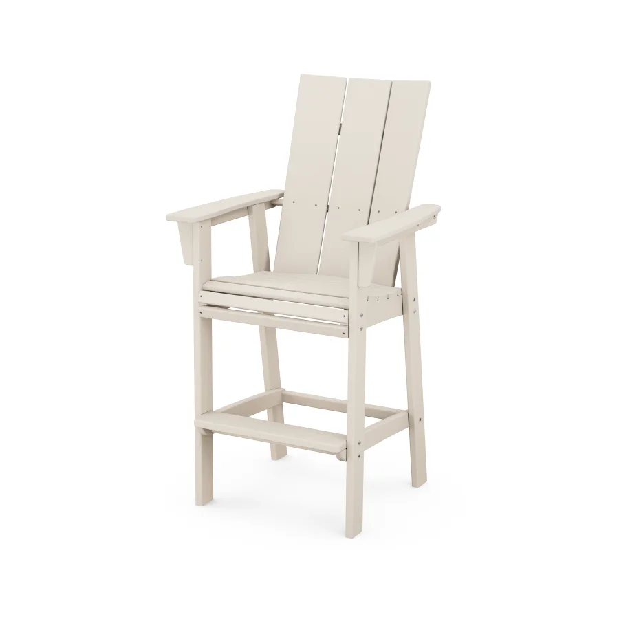 POLYWOOD Modern Adirondack Bar Chair in Sand