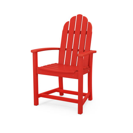 POLYWOOD Classic Adirondack Dining Chair in Sunset Red