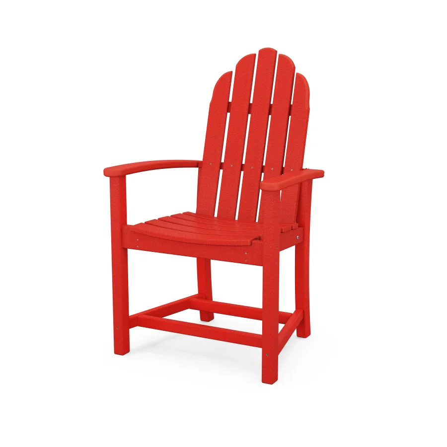 POLYWOOD Classic Adirondack Dining Chair in Sunset Red