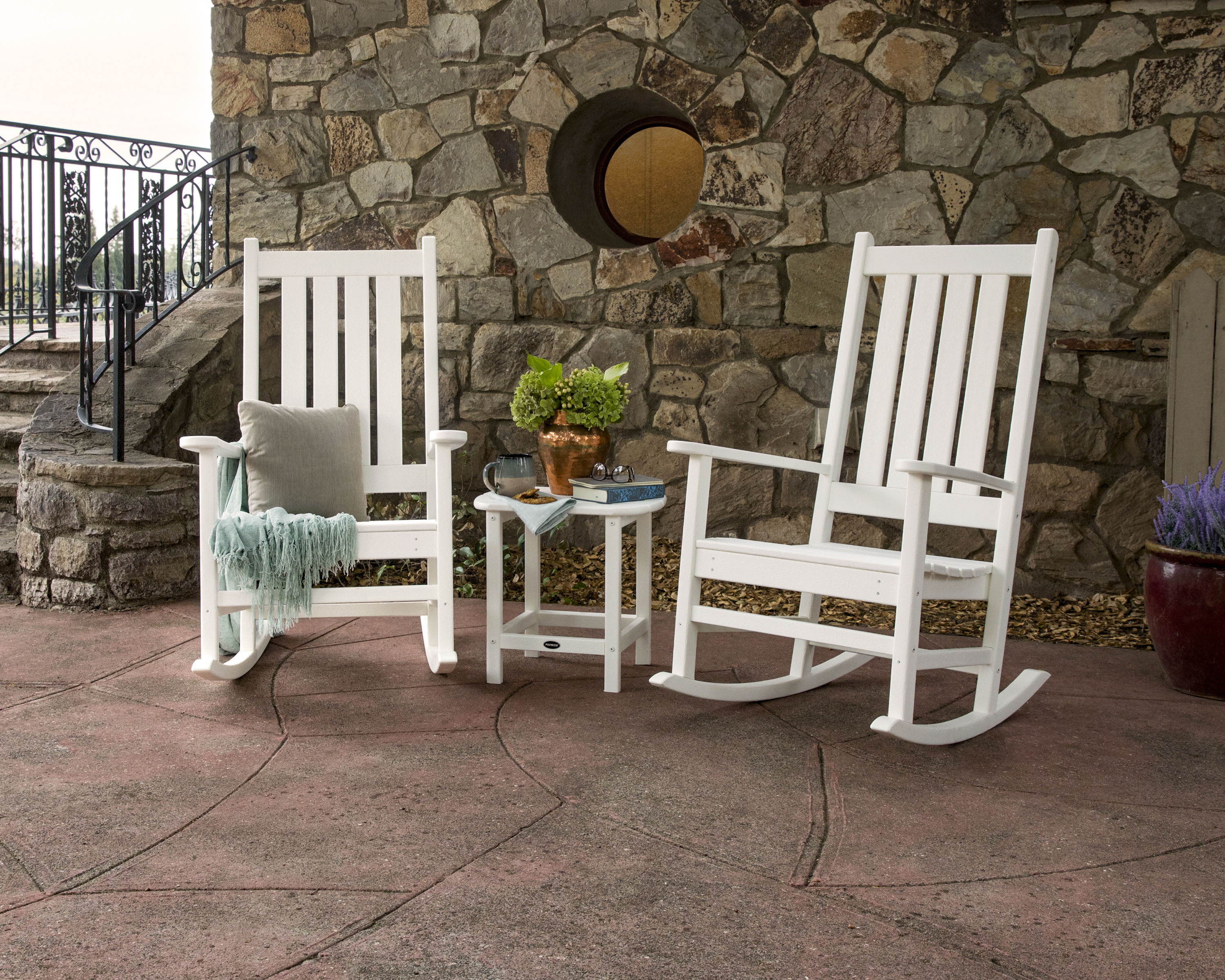 POLYWOOD® Vineyard Porch Rocking Chair in Vintage Finish R140V