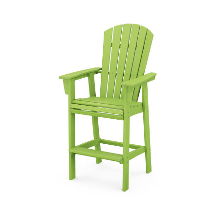 POLYWOOD Nautical Adirondack Bar Chair in Lime