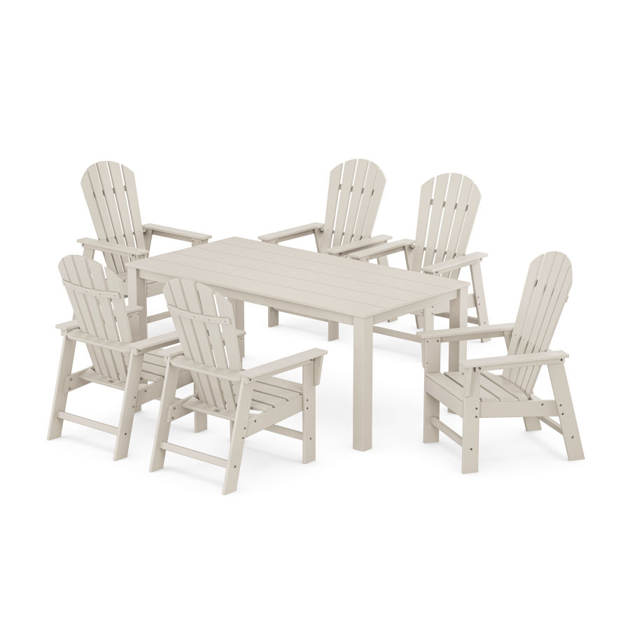 POLYWOOD South Beach 7-Piece Parsons Dining Set in Sand