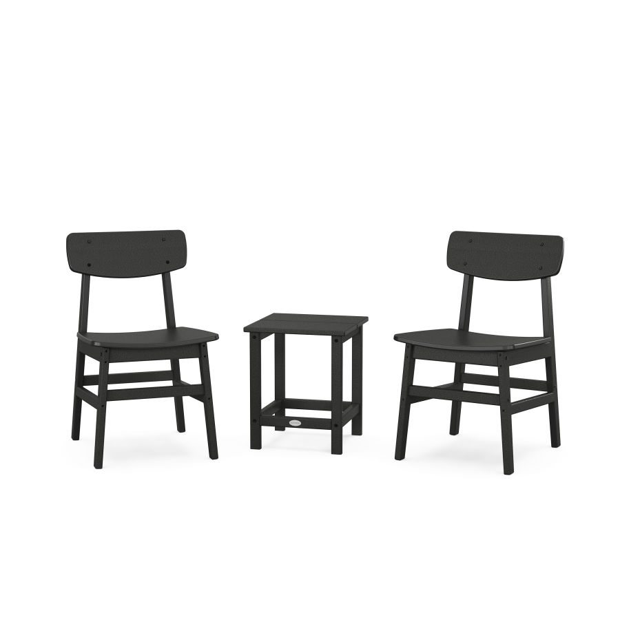 POLYWOOD Modern Studio Urban Chair 3-Piece Seating Set in Black