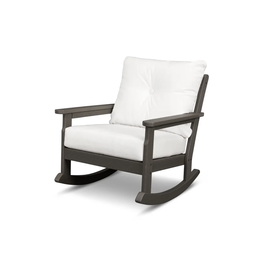 POLYWOOD Vineyard Deep Seating Rocking Chair in Vintage Finish