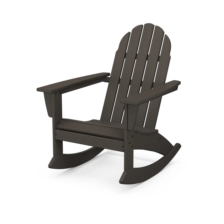 POLYWOOD Vineyard Adirondack Rocking Chair in Vintage Finish