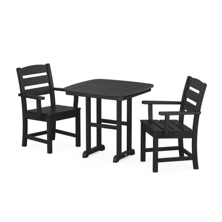 Lakeside 3-Piece Dining Set in Black