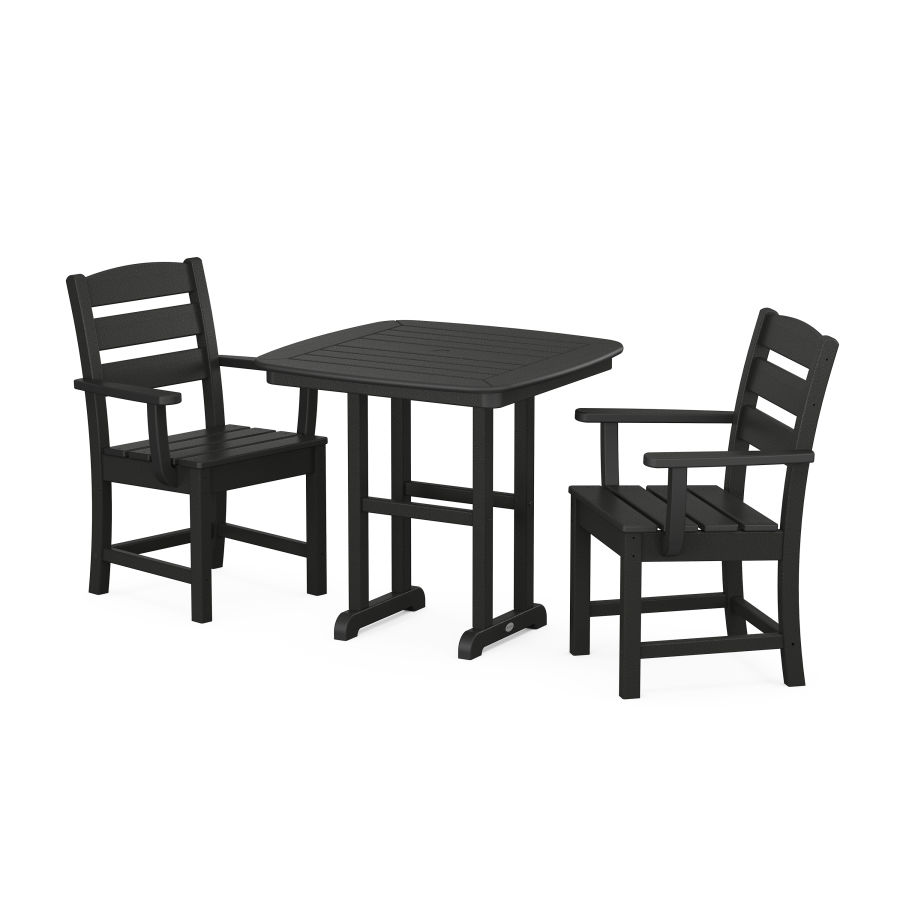 POLYWOOD Lakeside 3-Piece Dining Set in Black
