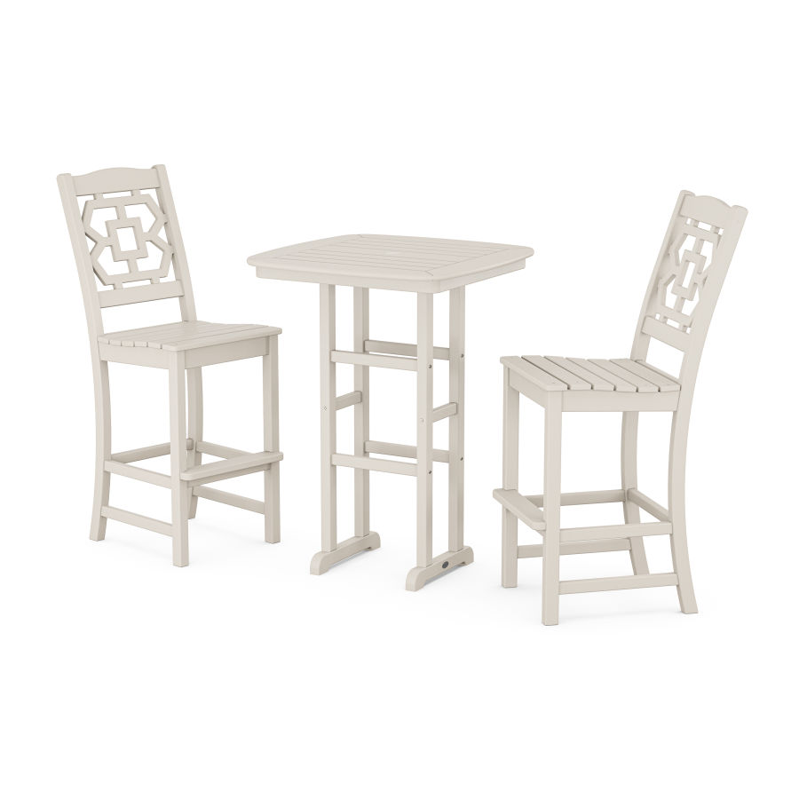 POLYWOOD Chinoiserie 3-Piece Bar Set in Sand