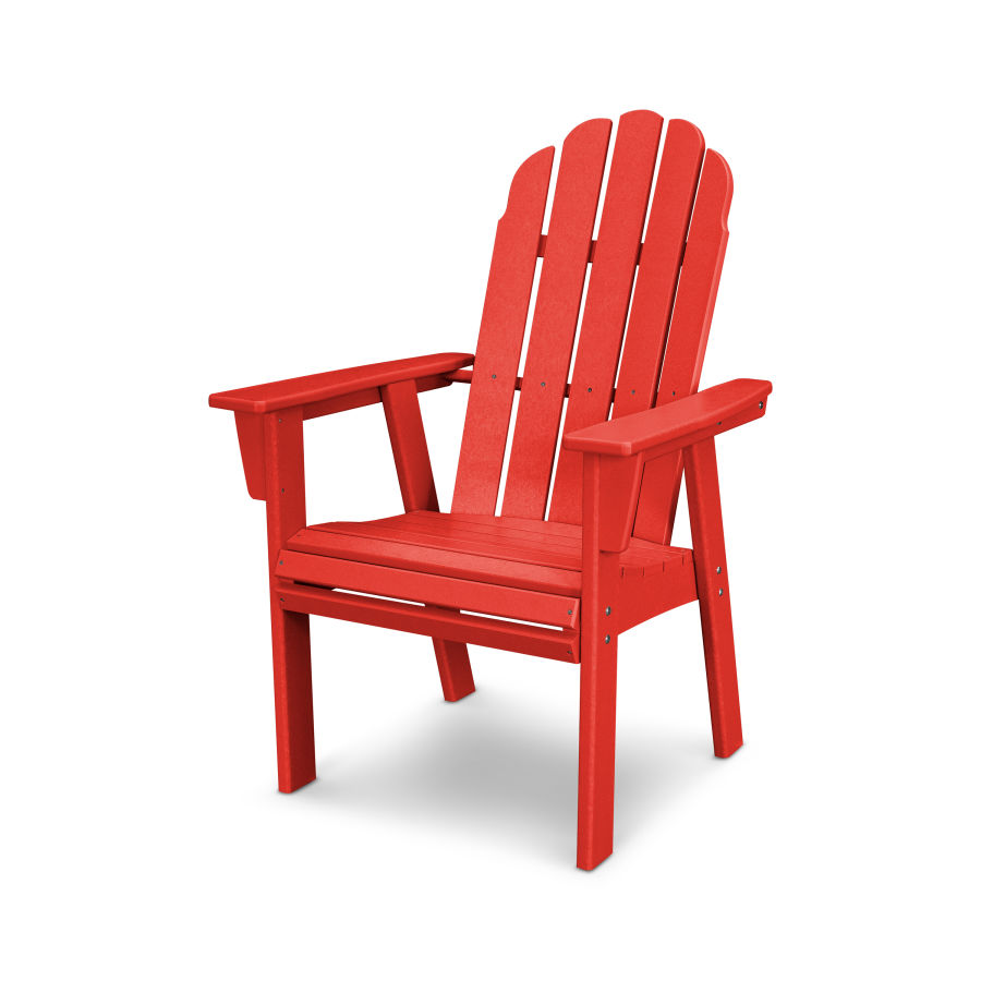 POLYWOOD Vineyard Curveback Upright Adirondack Chair in Sunset Red