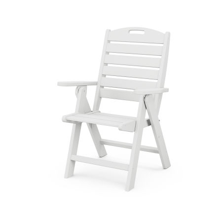 Nautical Folding Highback Chair in White