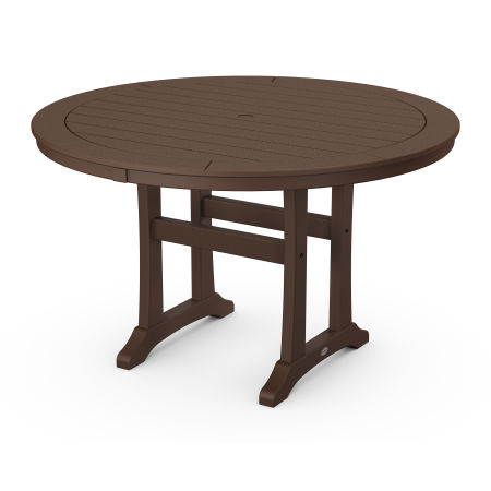 POLYWOOD 48" Round Dining Table in Mahogany