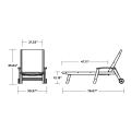 Thumbnail for Coastal Woven Chaise with Arms and Wheels