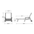 Thumbnail for Coastal Woven Chaise with Arms and Wheels