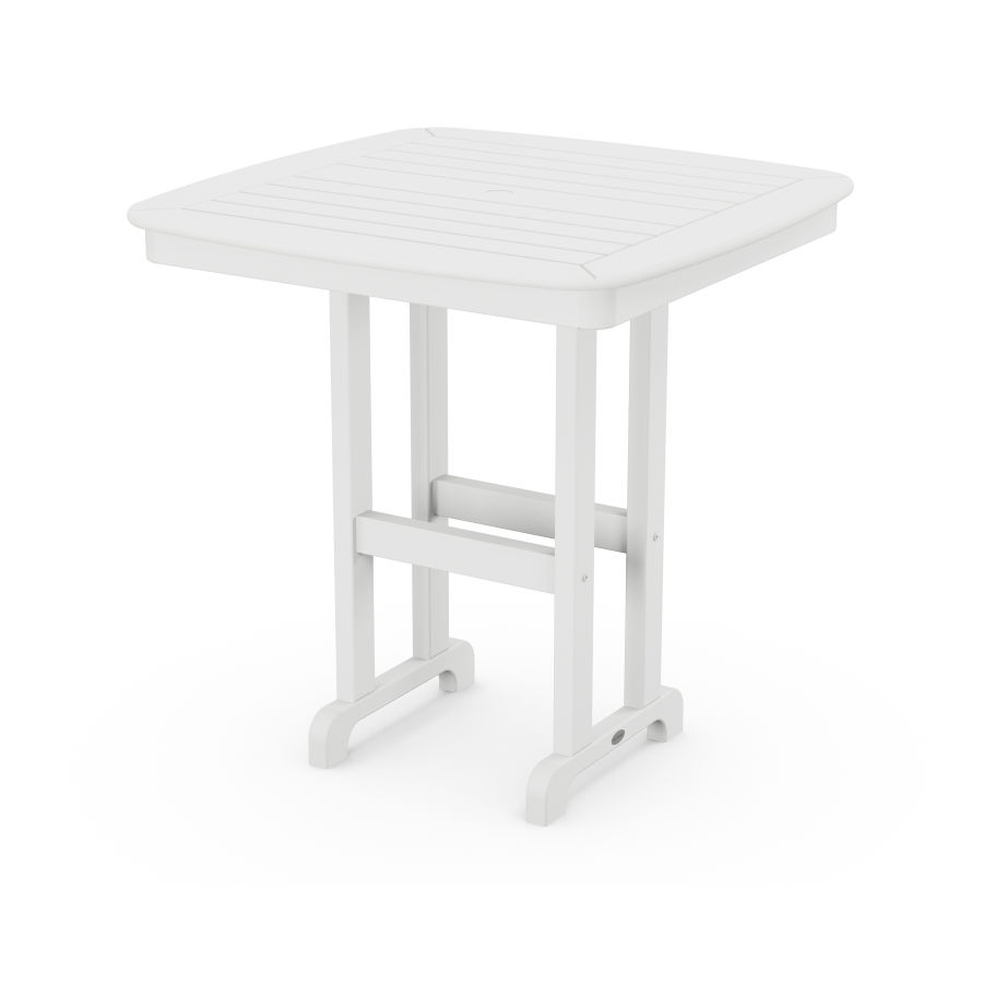 POLYWOOD Nautical 37" Counter Table in White