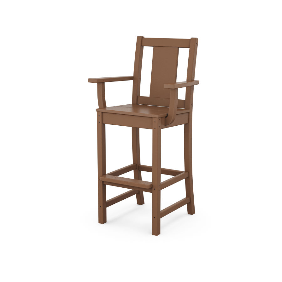 POLYWOOD Prairie Bar Arm Chair in Teak