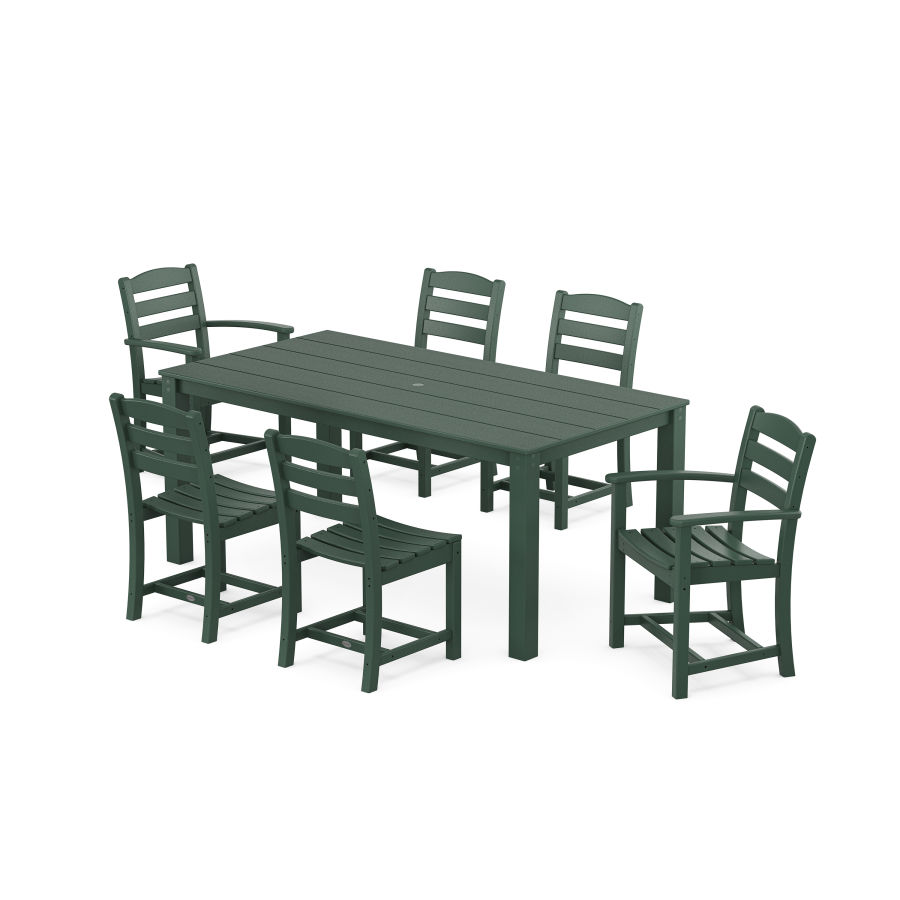 POLYWOOD La Casa Cafe' 7-Piece Parsons Dining Set in Green