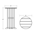 Thumbnail for 24" Round Farmhouse Bar Bistro Table