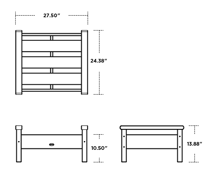 Dimensions for Harbour Ottoman Frame