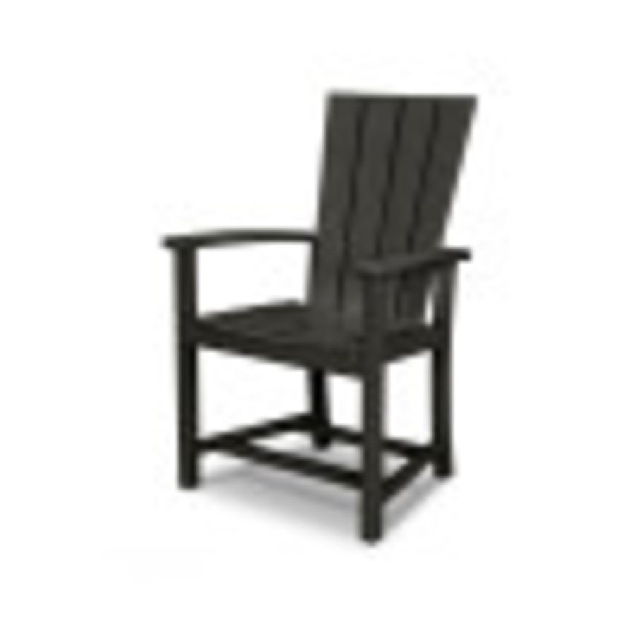 POLYWOOD Quattro Adirondack Dining Chair in Black